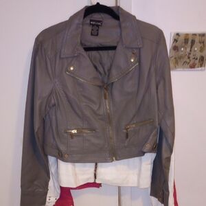 Wet Seal Gray Leather Jacket